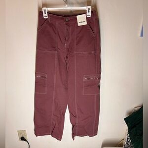 Rachel Paige Burgundy Cargo Pants